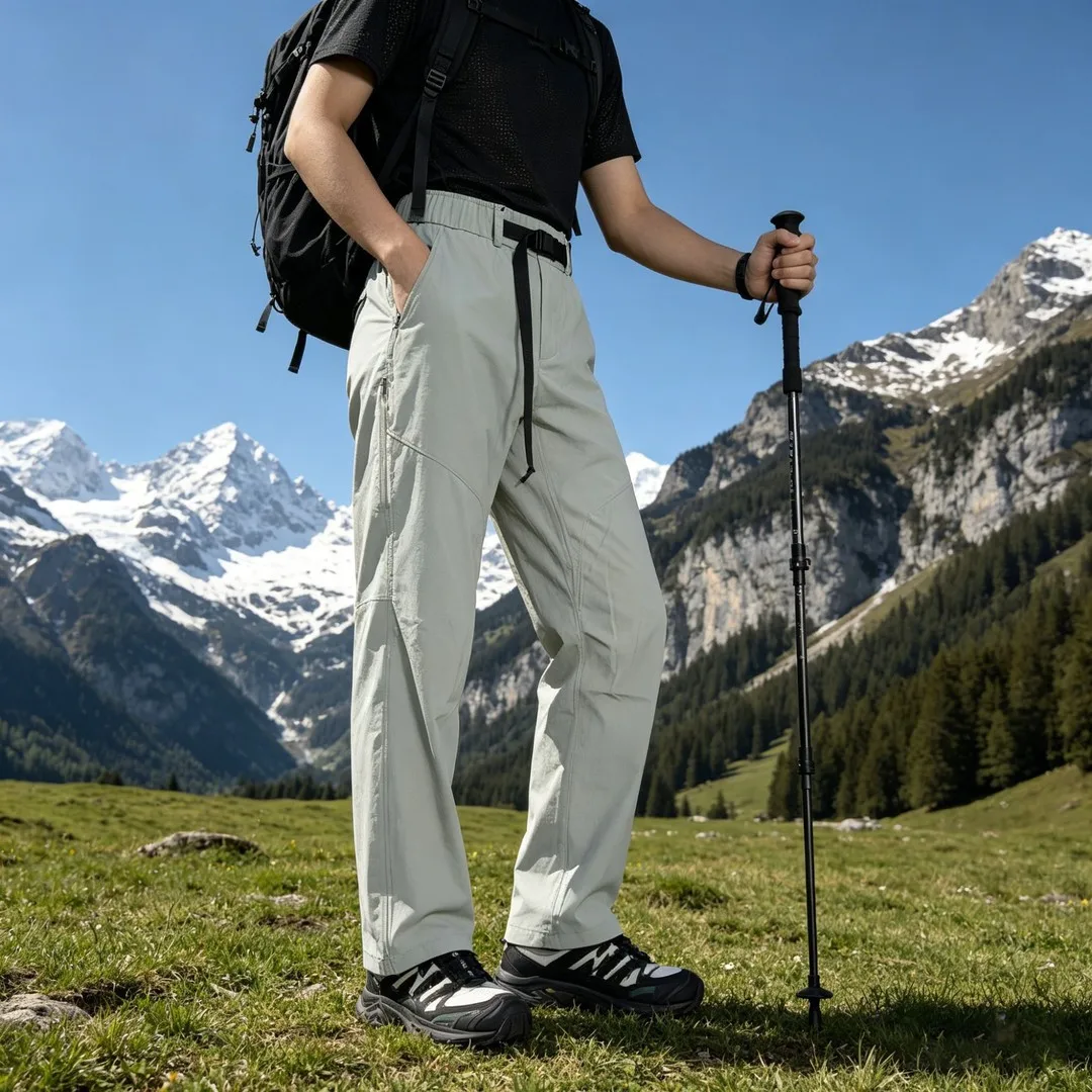 Men Lightweight Hiking Pants Quick Dry Waterproof Tactical Cargo Pants Outdoor Trekking Camping Casual Softshell Trousers
