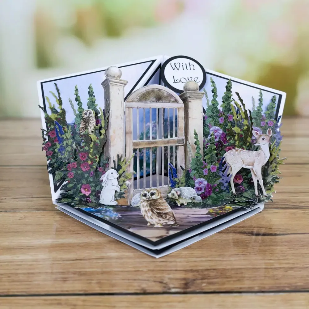 بوابة هولي هوك يعرض خلفية هولي التوت ندفة الثلج جميل قطع معدنية يموت Stamps سجل القصاصات Stencil ألبوم صور ورقة #6