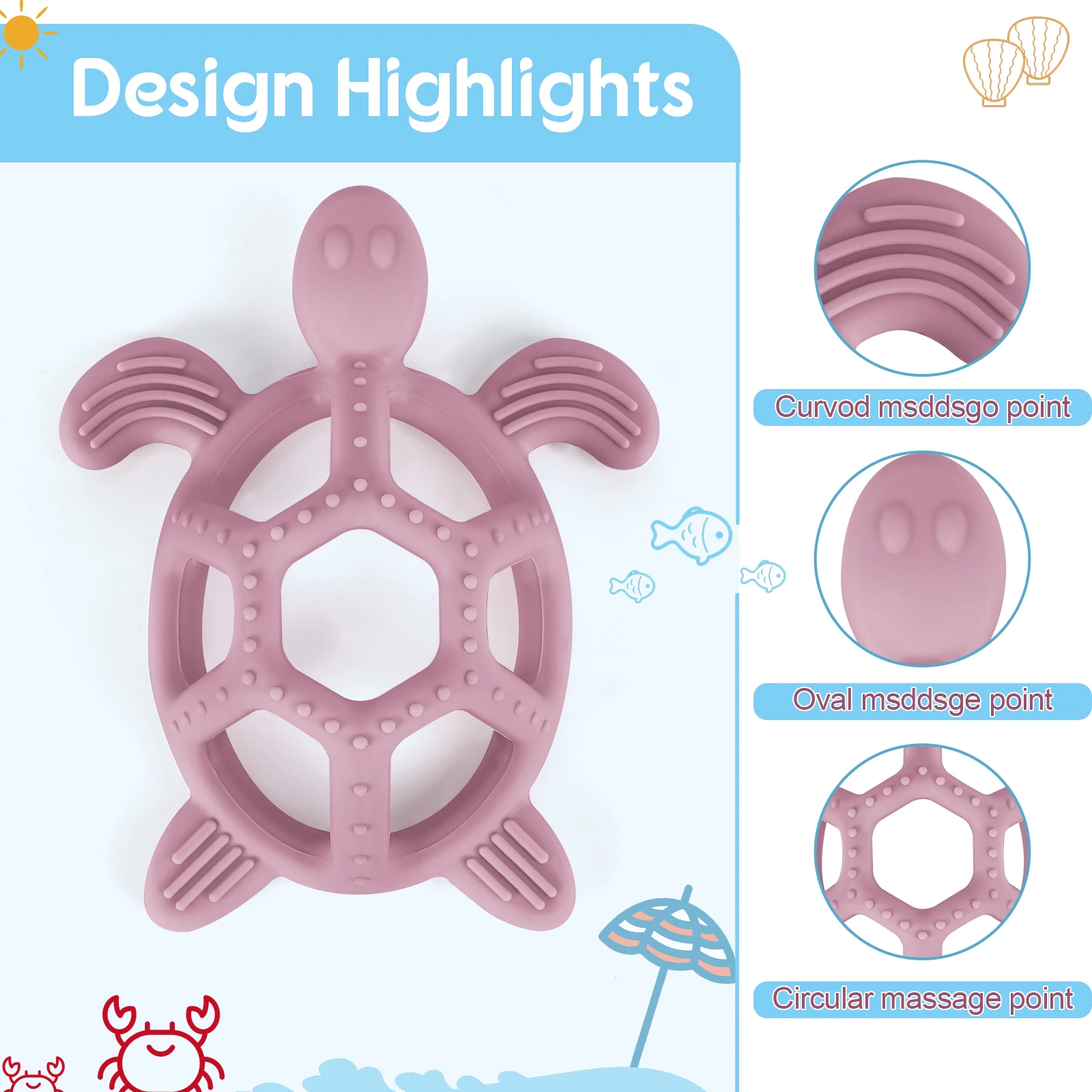 1 st Baby Siliconen Bijtring Knaagdier Cartoon Dieren Food Grade Siliconen Schildpad DIY Tandjes Speelgoed Voor Tanden Staaf Bijtringen Gift