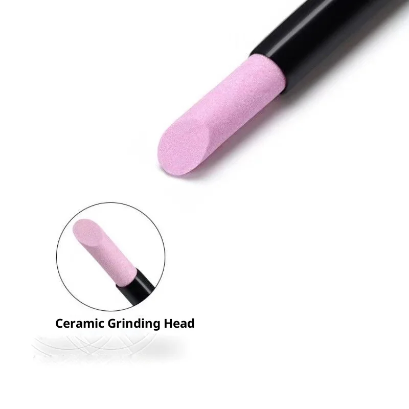 10-Piece Set of Dual-Ended Quartz Nail Art Pens, Dual-Ended Multifunctional Nail Art Tools, Nail Surface Polishing Pens, Essential for Nail Salons, Dual-Ended Quartz Ceramic Nail Care Set