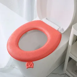 Universal EVA Waterproof Toilet Seat Cover Thickened Four Seasons WC Ring Mat Bathroom Washable With Flip Lid Handle