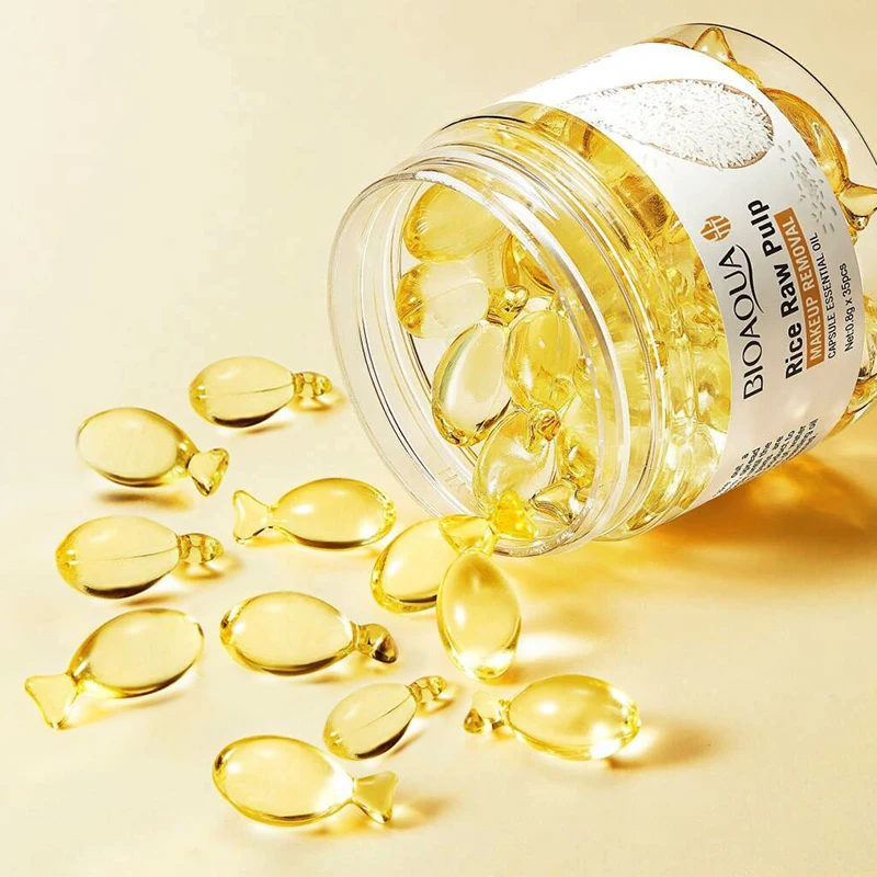 라이스 플라즈마 메이크업 리무버 캡슐 에센셜 오일 딥 포어 클렌징 마일드 비자극성 용해 메이크업 리무버 오일