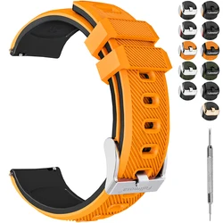 Quick Disassembly 22mm Watch Strap Silicone Rubber 20mm Watch Band Samsung Galaxy Huawei Amazfit Xiaomi Garming 18mm Watch band