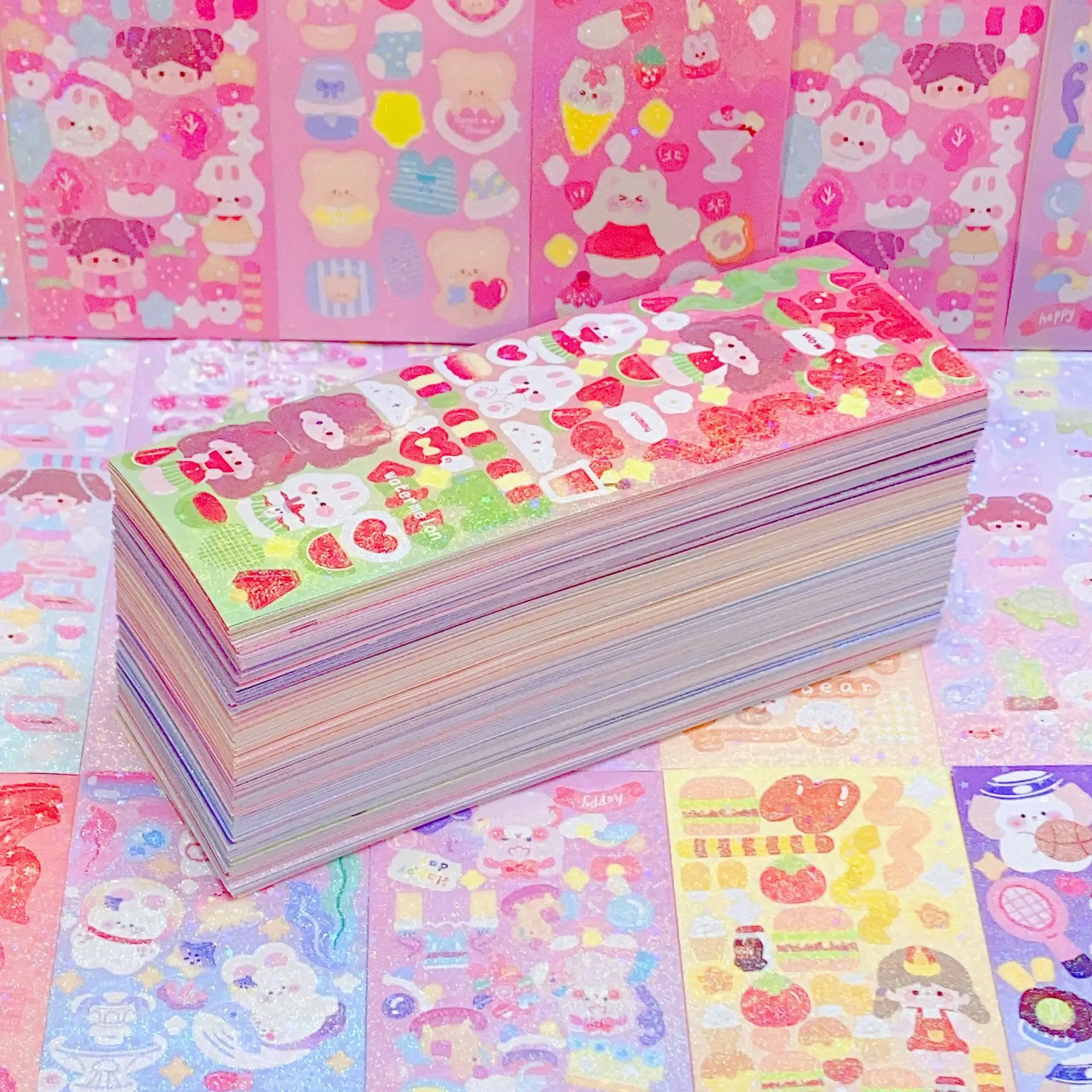 20/60/100PCS Stickers Scrapbooking Korean Deco Stickers Rod Drop Planner Small Scrapbook Stickers Journaling TTZ06