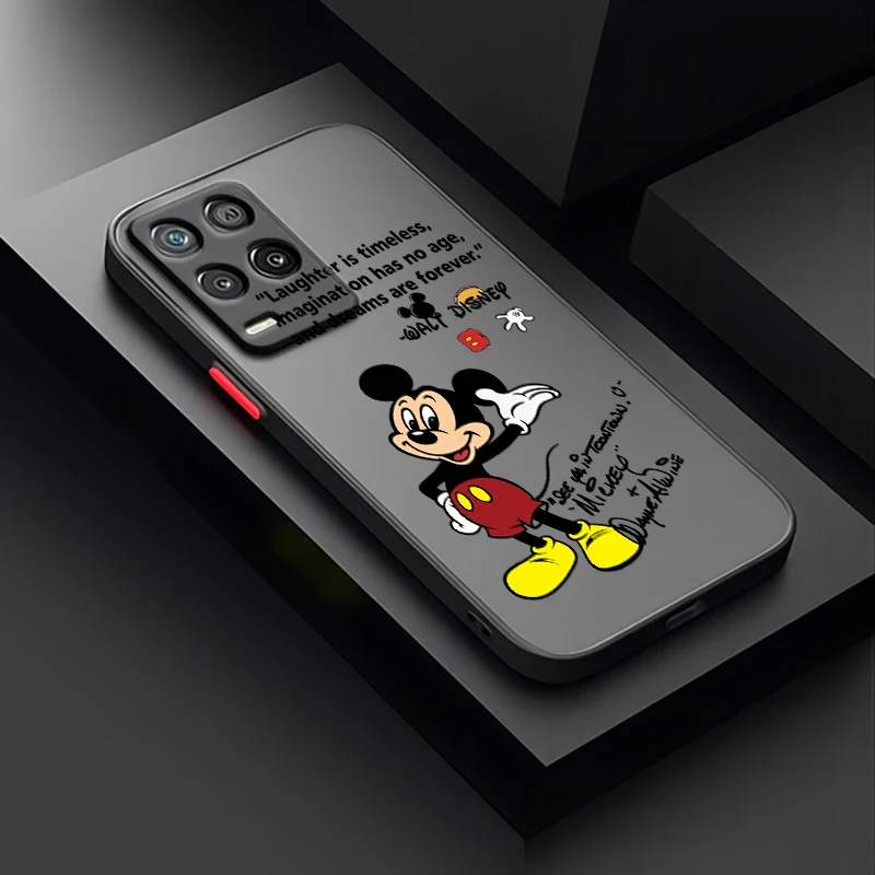 Disney Mickey Cool For OPPO Reno 8T 8 7 6 5 Z F SE Pro Plus Lite TPU Shockproof Frosted Translucent Phone Case