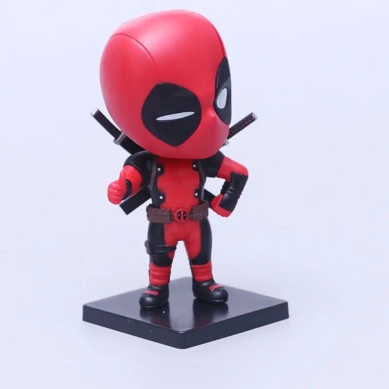 Figura de acción de la película de Anime Deadpool, adornos para automóvil, espejo retrovisor colgante, modelo de juguetes de decoración, 10cm