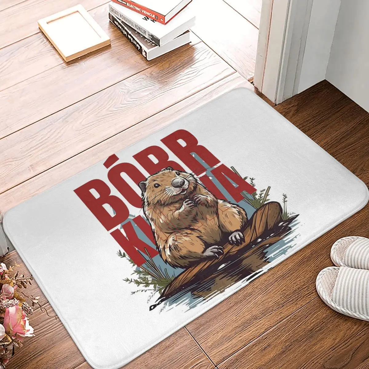 

Bobr Kua - Bober, Bobr, Beaver, Boberek Anti-slip Doormat Floor Mat Antiwear Carpet Rug for Kitchen Entrance Home Footpad Mats