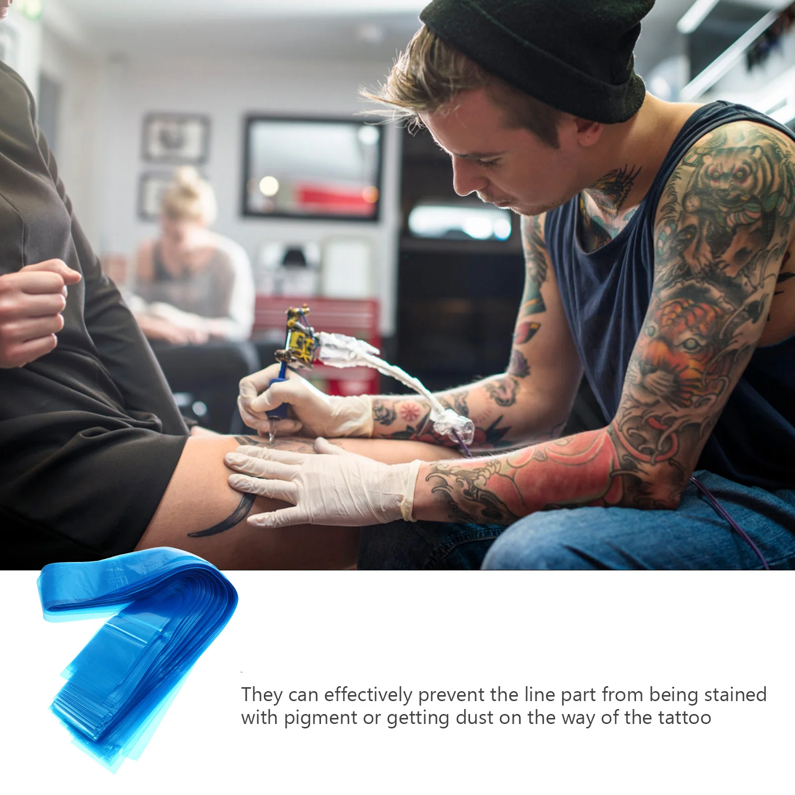 

125Pcs Tattoos Machine Clip Bag Waterproof Clip Cord Holder Strong Plastic Design Resists Corrosion and Stains