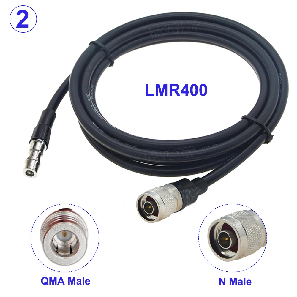 1PCS LMR400 QMA to N Cable QMA Male Plug to N Male Connector 50-7 50 Ohm Low Loss LMR-400 RF Coaxial Jumper 15cm-30m