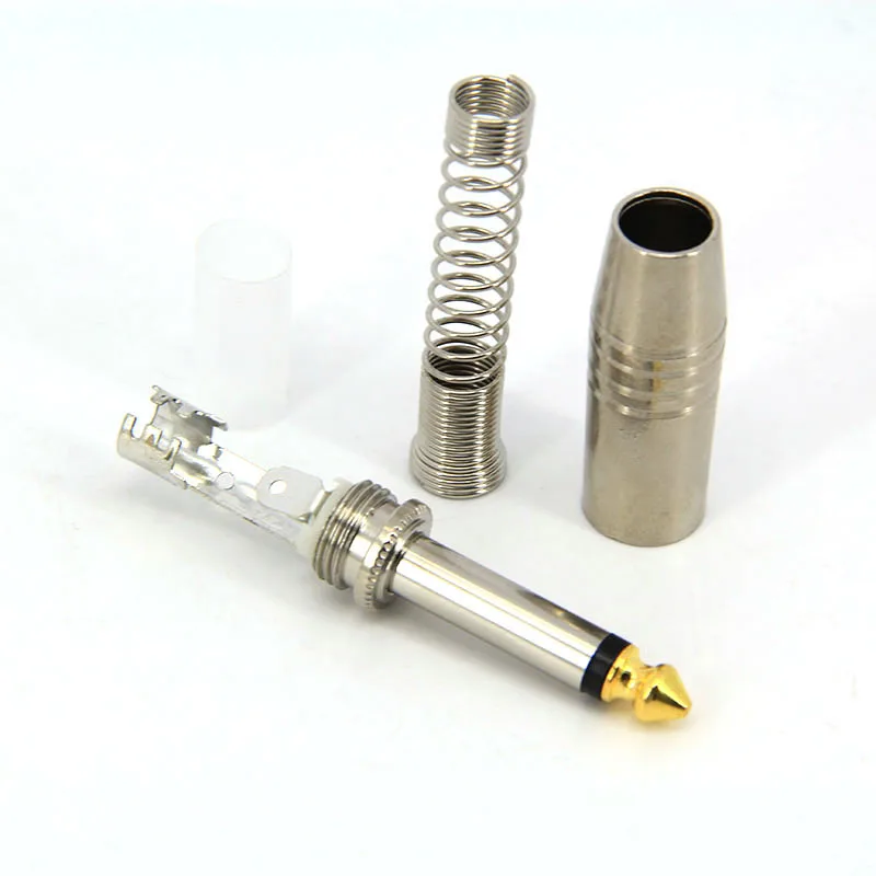 2 3 القطب المعادن 6.35 مللي متر 6.5 مللي متر أحادية ستيريو ذكر أنثى لحام مكبر للصوت التوصيل 6.35 6.5 ميكروفون جاك المكونات في موصل الصوت KTV L