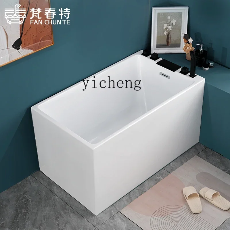 ZP-17 acrylic household small apartment independent seamless integrated large inner depth Japanese square bathtub