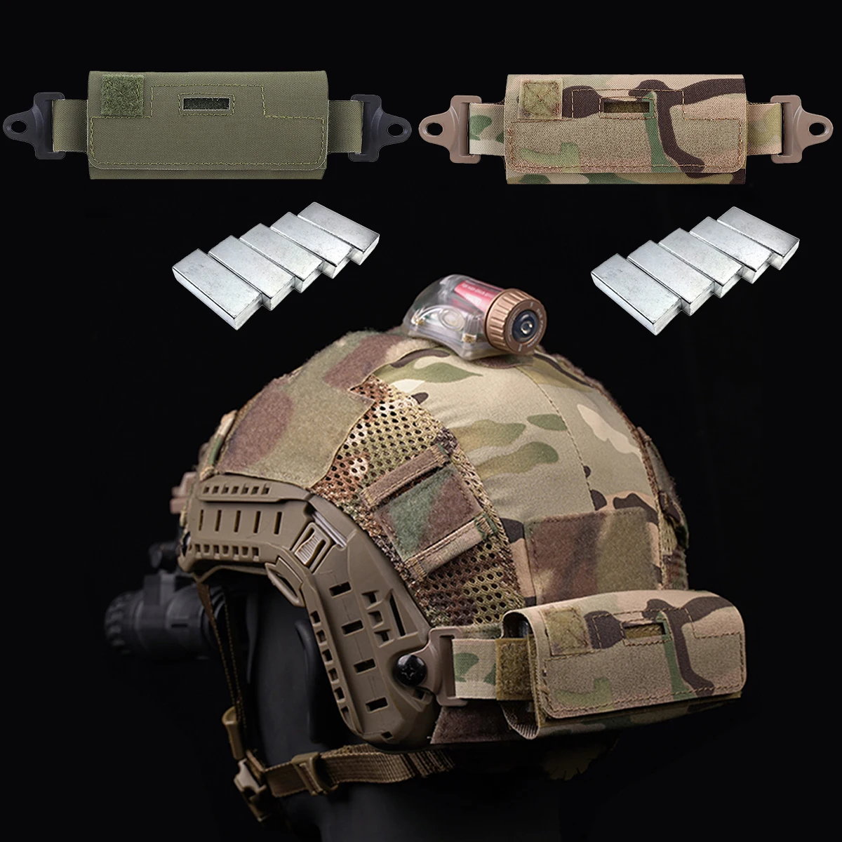 خوذة تكتيكية موازنة الوزن حقيبة NVG موازنة الحقيبة لخوذات OPS-Core Fast BJ PJ MH Airsoft ، ملحقات الخوذة