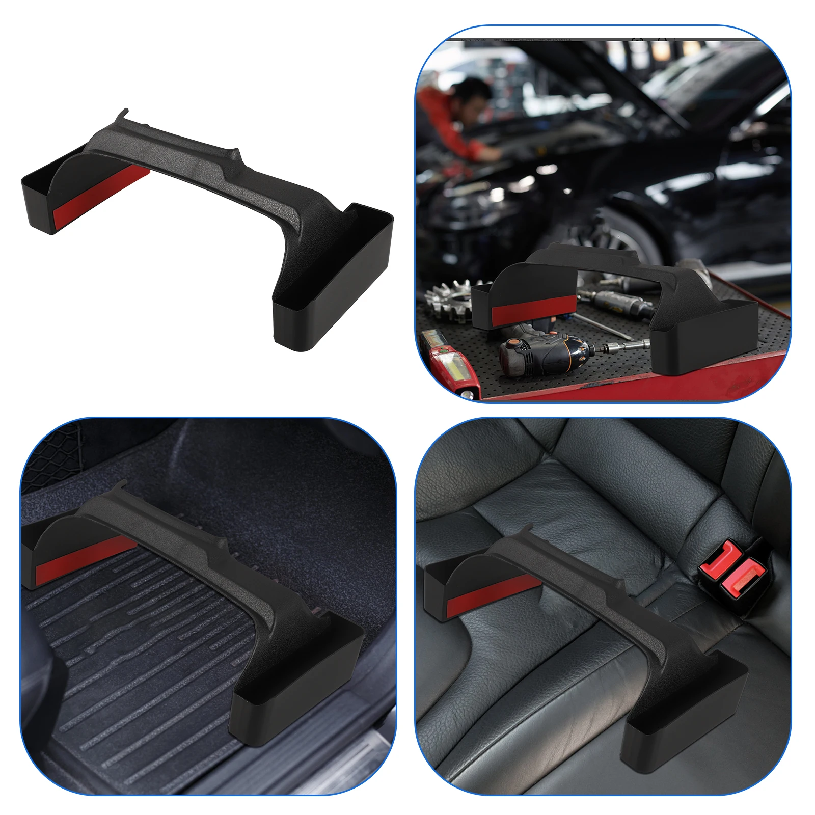 

Car Storage Box Gap Filler Organizer Front Console Gear Shift Tray Durable Shifter Compartment Bin Side Holder Car Seat