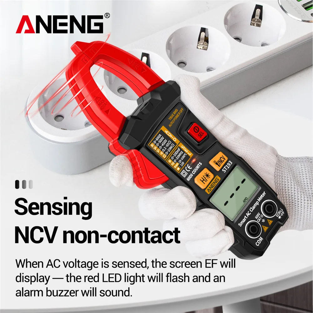 Digitale Clamp Meter AC DC Strom Multimeter Amperemeter Voltmeter Ohm Widerstand Testing Tool Aktuelle Digitale Multimeter ANENGST193