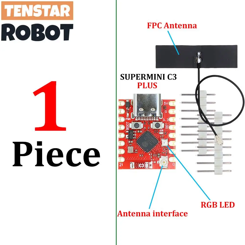 TENSTAR ESP32-C3 Supermini Plus Development Board WiFi Bluetooth ESP32 C3 Super mini V2.0 Rood bord