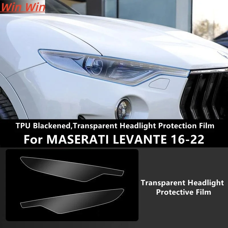 

For Maserati Levante TPU Car Headlight Smoke Black/Transparent Protective Film Window B Column Styling Sticker Auto Accessories