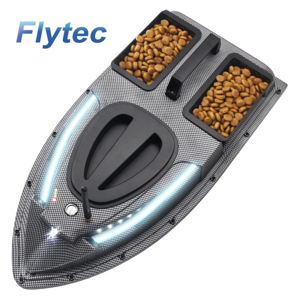 Flytec V900 Electric 40 Points GPS RC Fishing Bait Boat Night Light 500M Distance Remote Control Boat Auto Return Boat