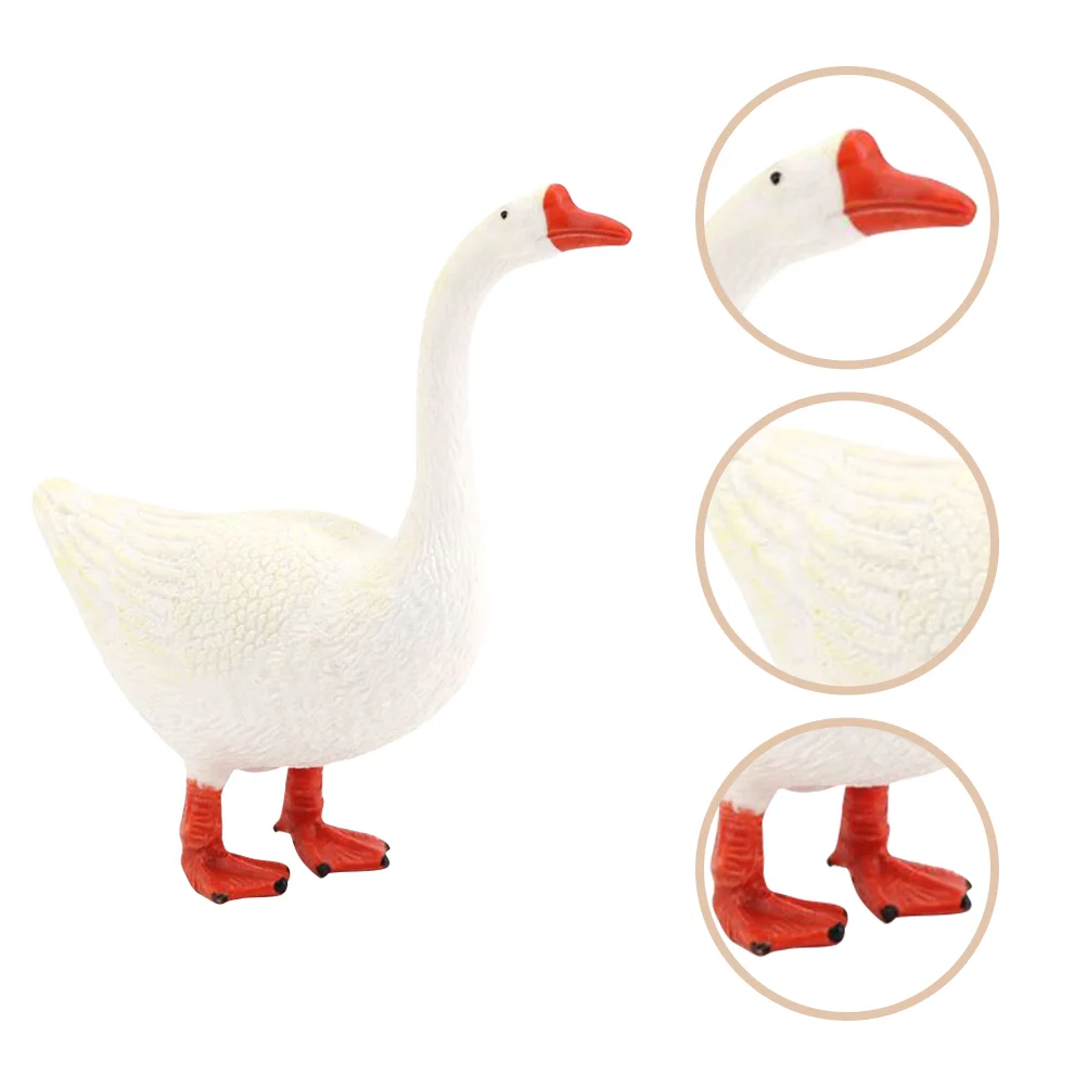 Miniature Animal Figurines Swan Ornaments Outdoor Toys Tabletop Sculpture Plastic Craft Child for Kids Home Accessories