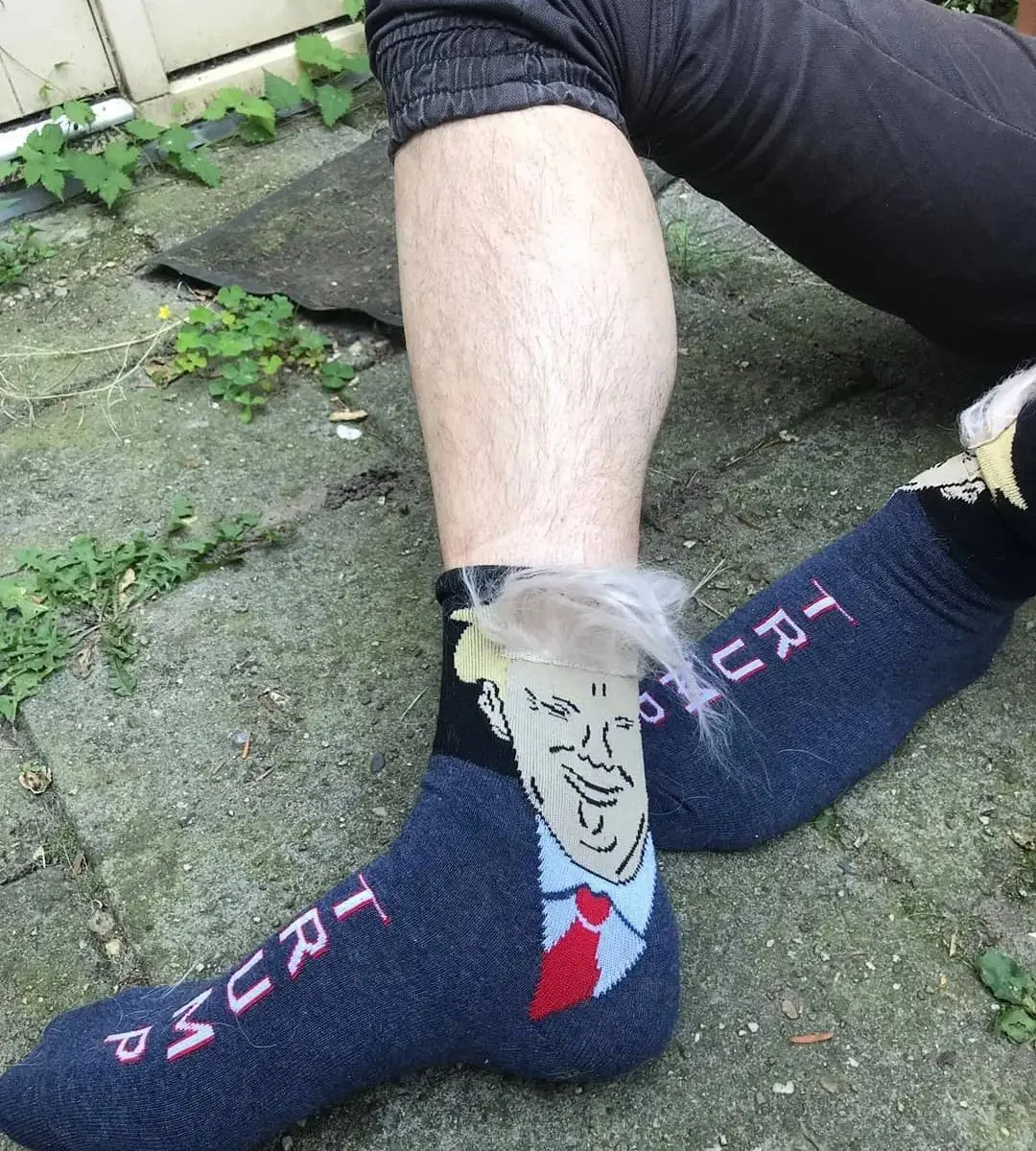 Personality hairstyle socks men\'s funny cosplay mid-cut socks unisex socks