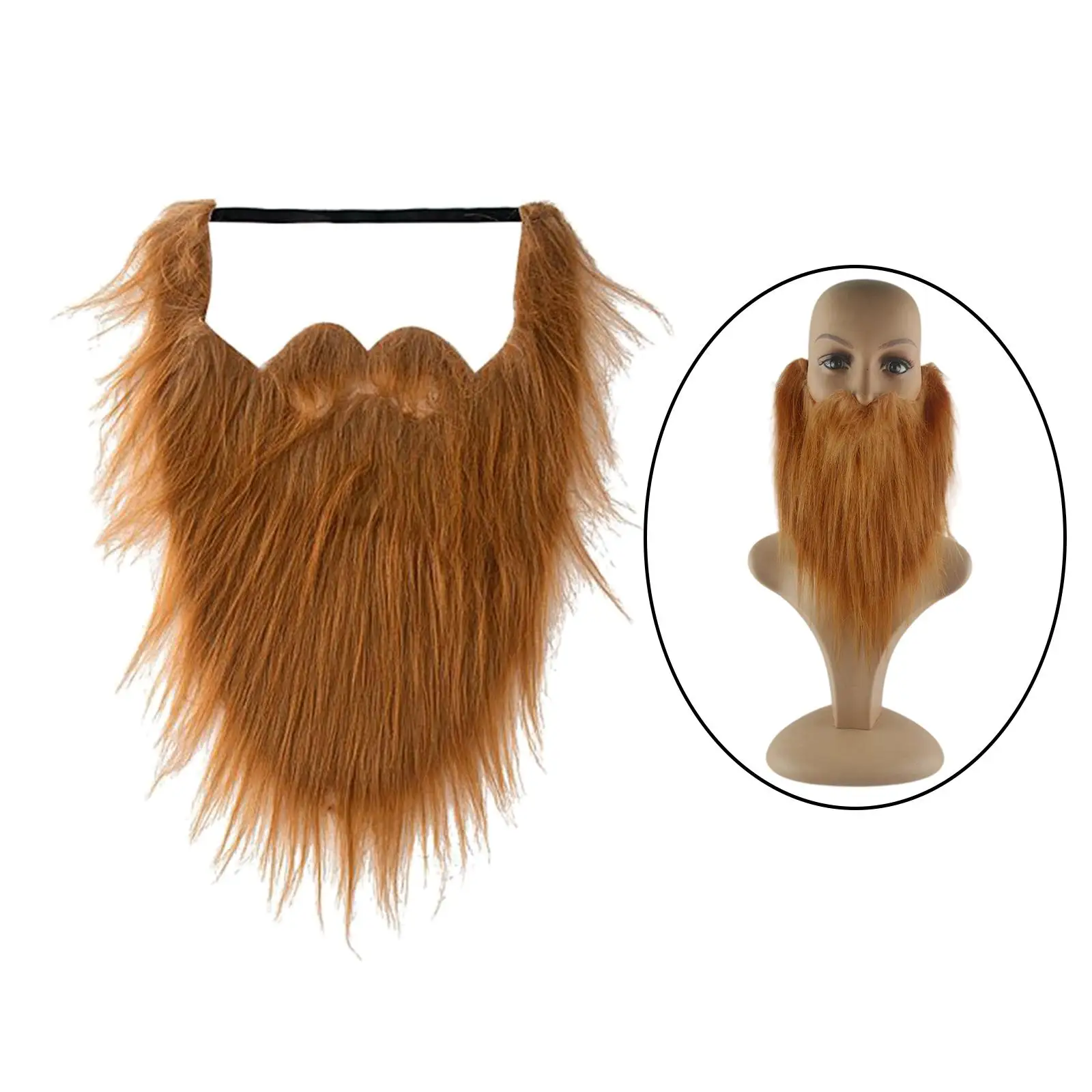 Accesorios de disfraz de barba falsa larga, tema de carnaval, mujeres, hombres, niños