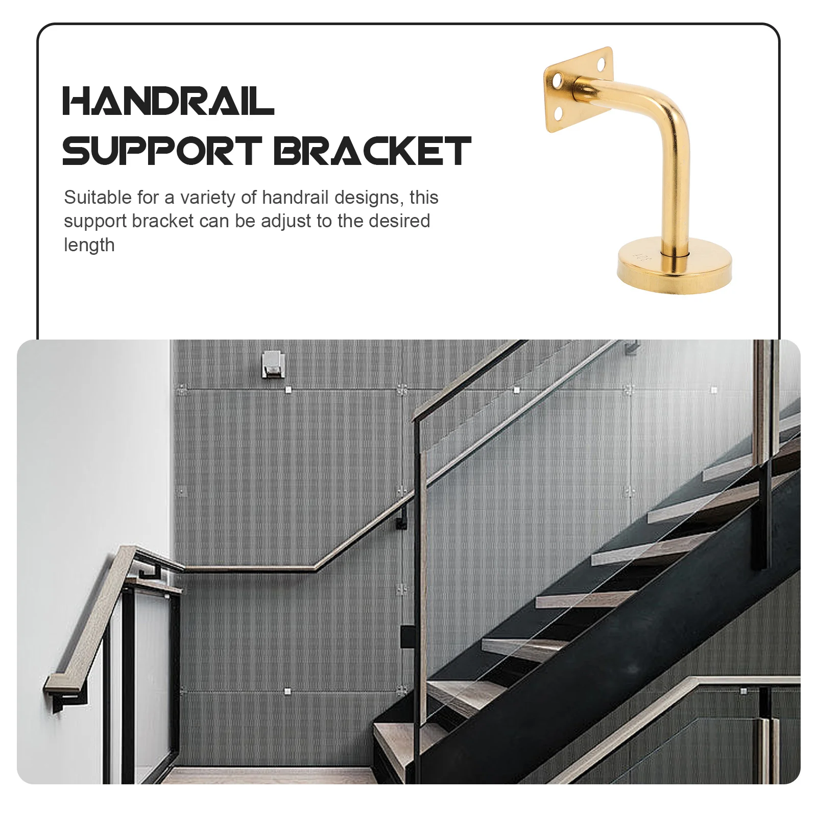 Staircase Handrail Bracket Kit Stainless Steel Wall Mount Brackets For Steps Indoor Outdoor Railing Support Hardware