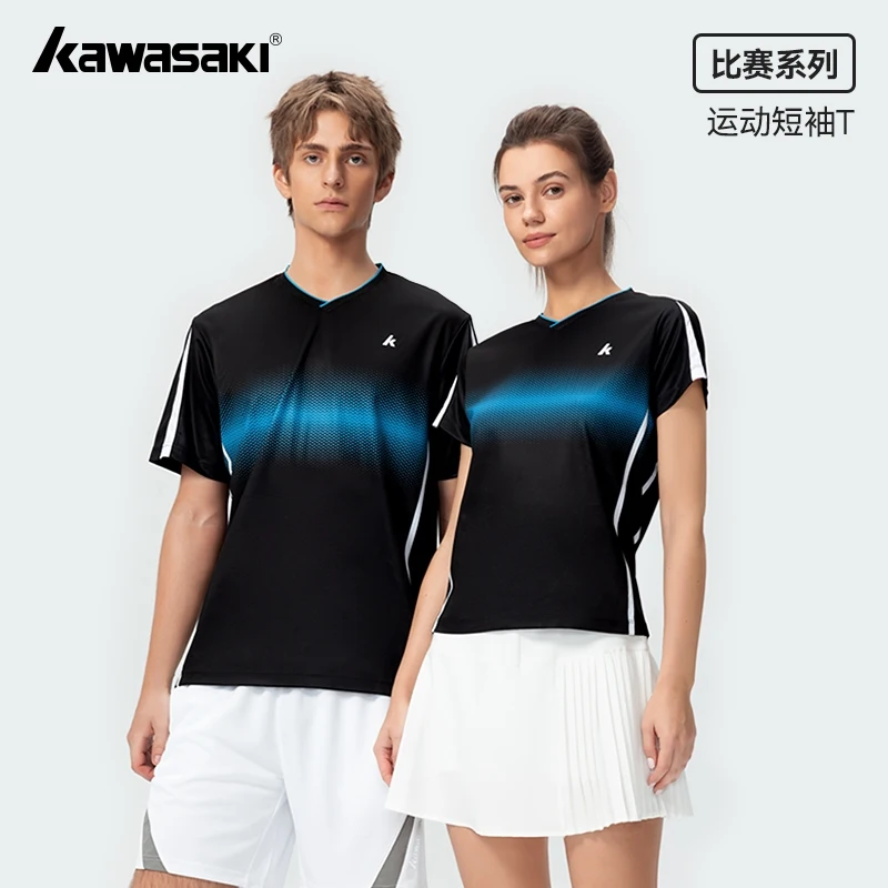 

Kawasaki 2025 New Men's Sports T-Shirt Women's Quick Dry Air Conditioning Casual T-Shirt C1027&C2027 Gym Clothing Man