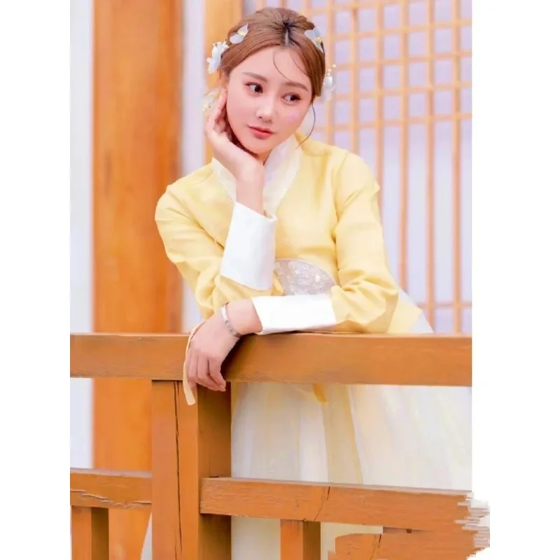 New Korean Clothing For Women  High-end Genuine Hanbok Yanji Internet Celebrity Photography Studio Palace Daily Dress