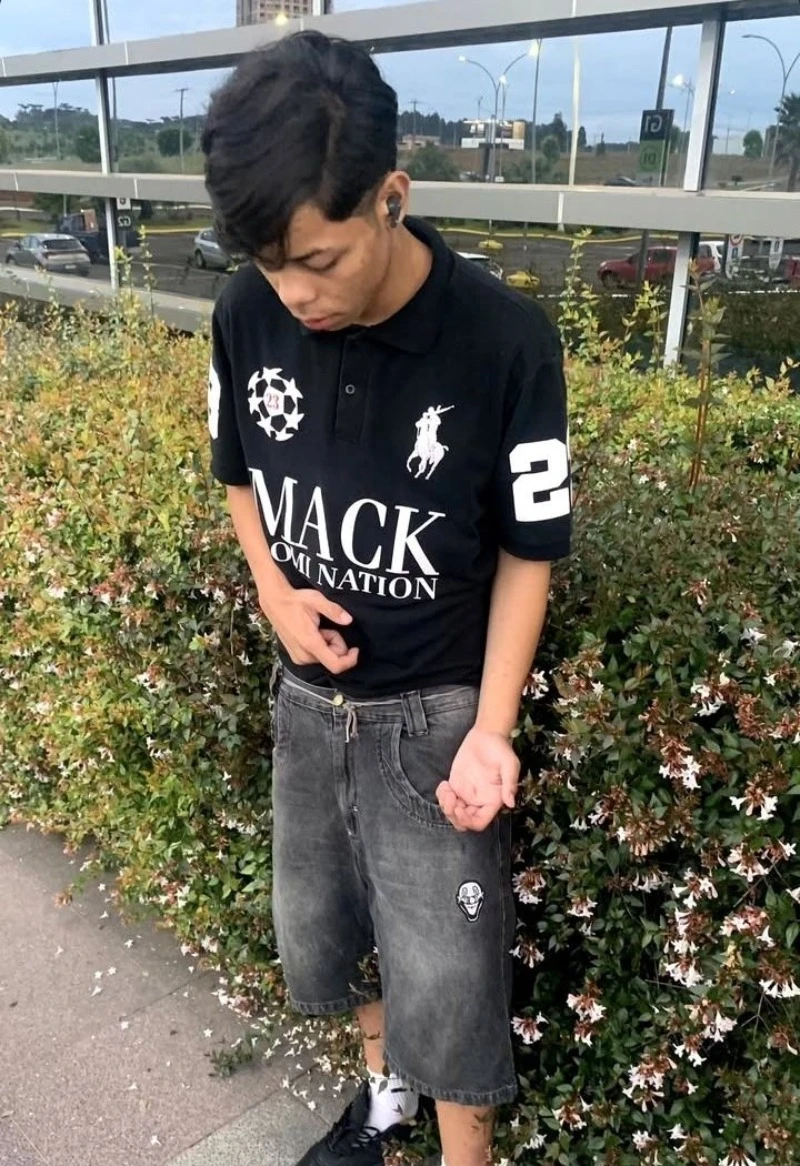 Mack Polo Domination All-Season Vintage Skull Pattern Y2K Polo Shirt | Retro American Street Style, Short Sleeve, Loose Fit