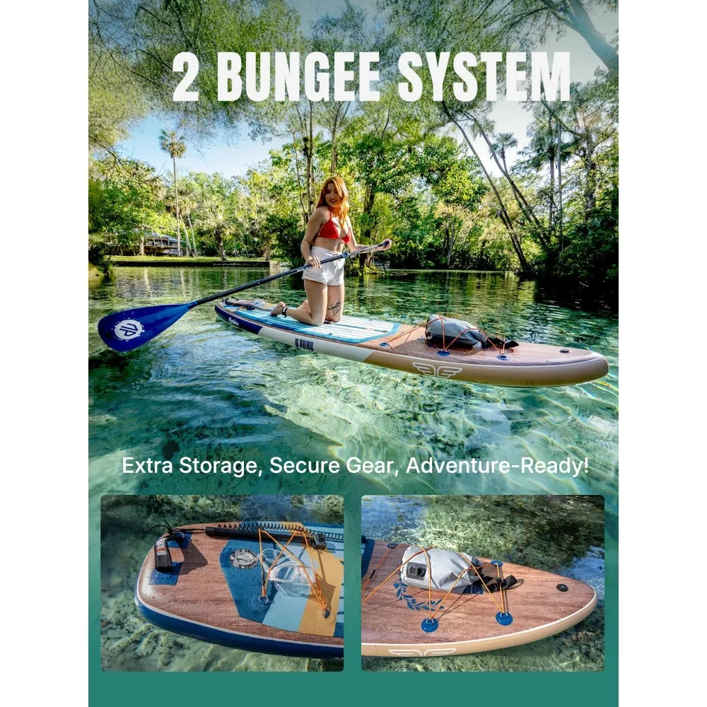 لوح مجداف كبير جدًا قابل للنفخ، SUP لشخصين/عائليين، لوح مجداف واقف مع حقيبة هاتف مقاومة للماء - ترقية جديدة