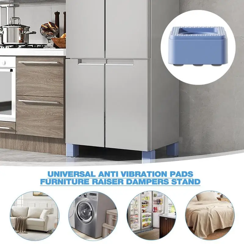 Furniture Risers 360-Degree Rotation Bed Raising Blocks Bed Sofa Chair Table Feet Wear Resistant Anti Slip Mat Carbon Steel