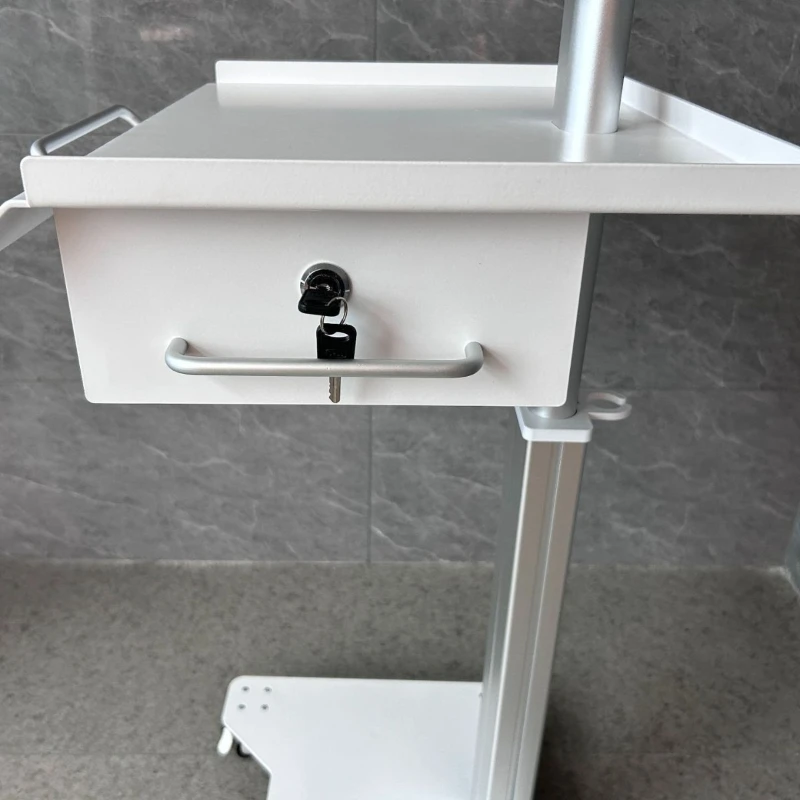 Sweeper Cart with Drawer Cart Nurse Check RV Lifting Mobile Tool Cart