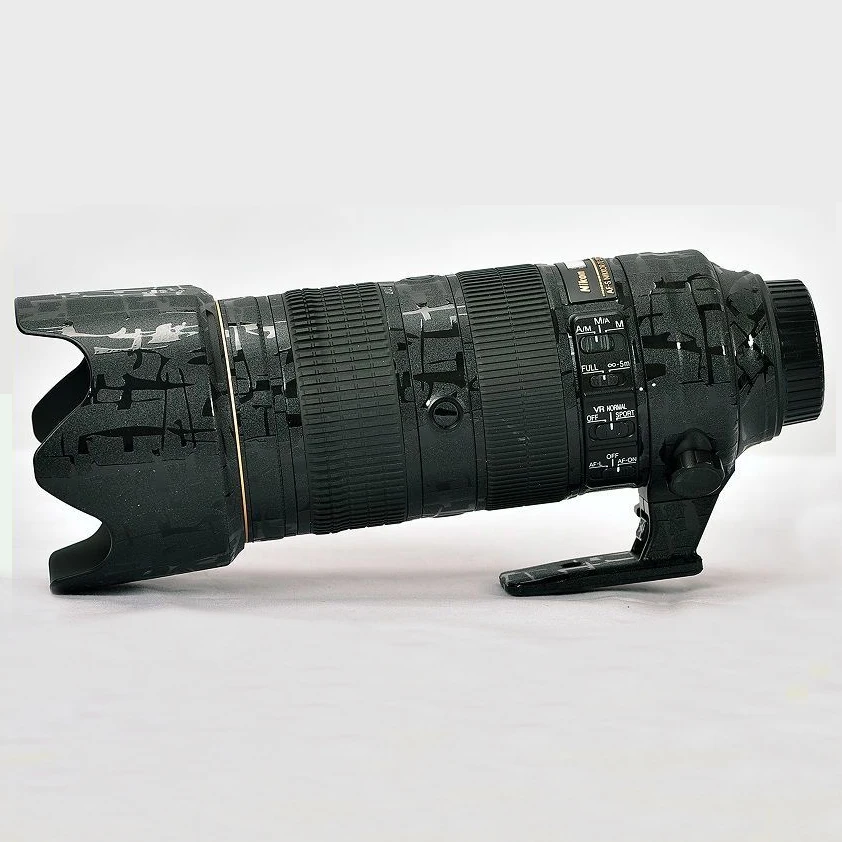 ニコン AF-S 70-200 F2.8G ED VR II用 カメラレンズステッカー コートラップフィルム ビニールデカールスキン AFS 70-200MM 2.8 GII