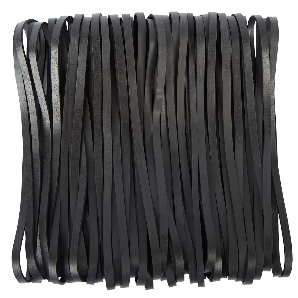 40-Pack Heavy Duty Large Elastic Rubber Bands - Wide for Office, Trash Cans, Cash Boxes & Crafts