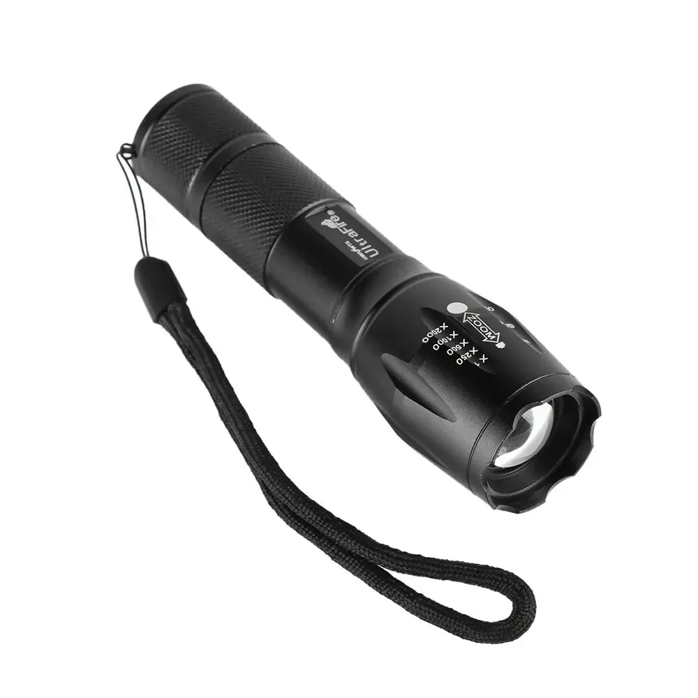 E17 XML  LED Zoom Flashlight Waterproof Torch 3800Lm 5 Mode Bright