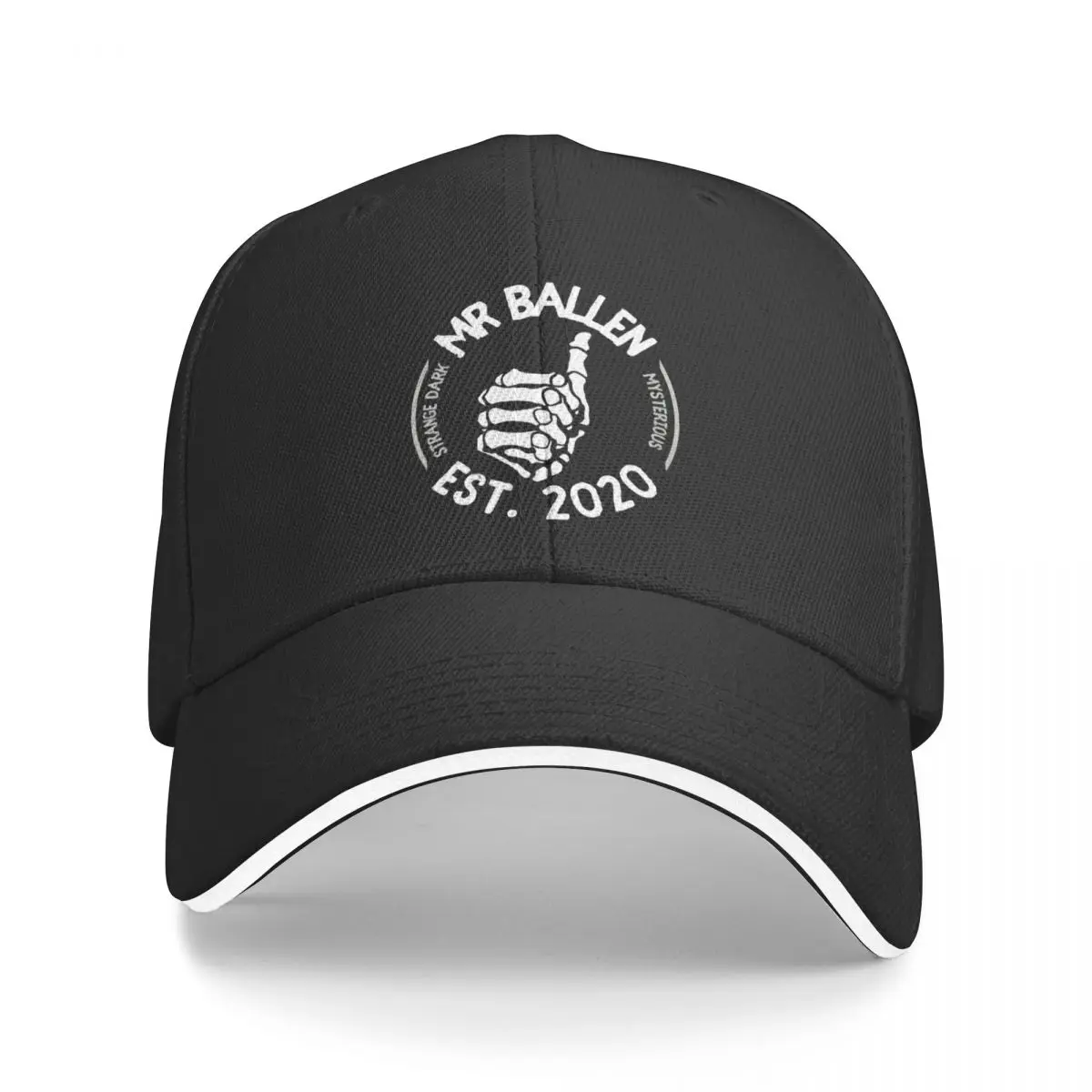 

Mr Ballen strange dark mysterious est 2020 Baseball Cap Rave Uv Protection Solar Hat Big Size Hat tea Hat Women Hats Men's