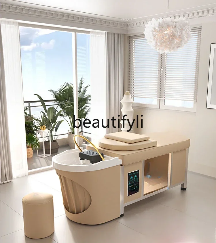 SS Thai traitement des cheveux shampooing lit pleine menthe salon de beauté fumigation température constante circulation d'eau lit de massage
