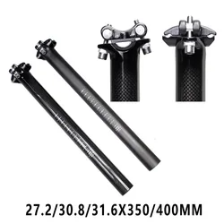 No Logo Lightweight Full Carbon Fiber Bicycle Seatpost 27.2/28.6/25.4/30.8/31.6 Road Mountain MTB Bike Seat Post Matte / Glossy