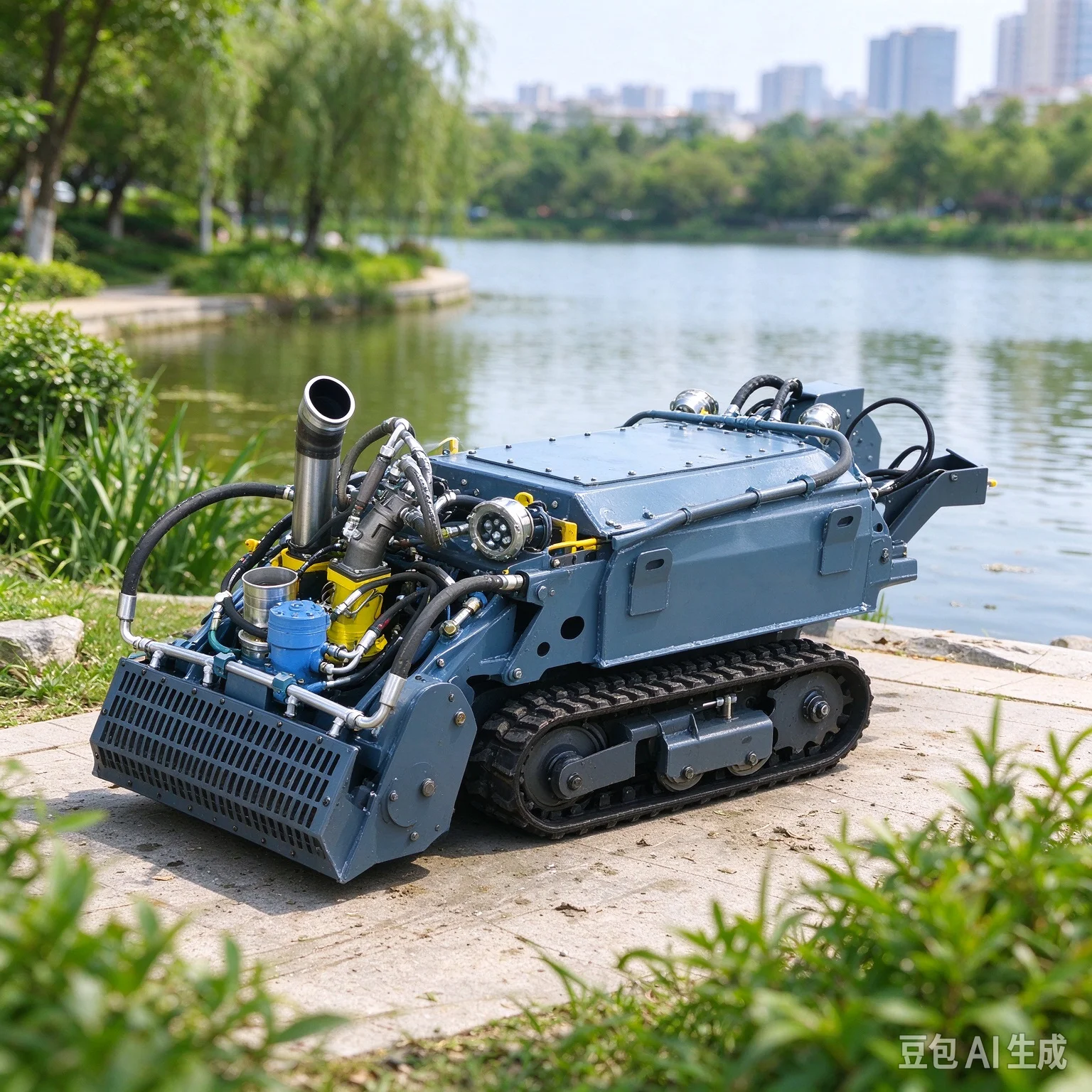 Wireless Remote Controlled Underwater Dredging Crawler Robot Silt Suction Machine 22kW 220V Environmental Protection