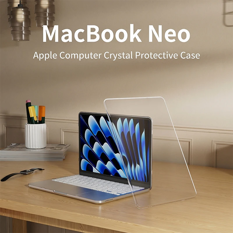 

Защитный чехол для MacBook Neo 13 дюймов, устойчивый к царапинам, модель Neo-A3404; Чехол для ноутбука Neo; Точные вырезы; Простая установка