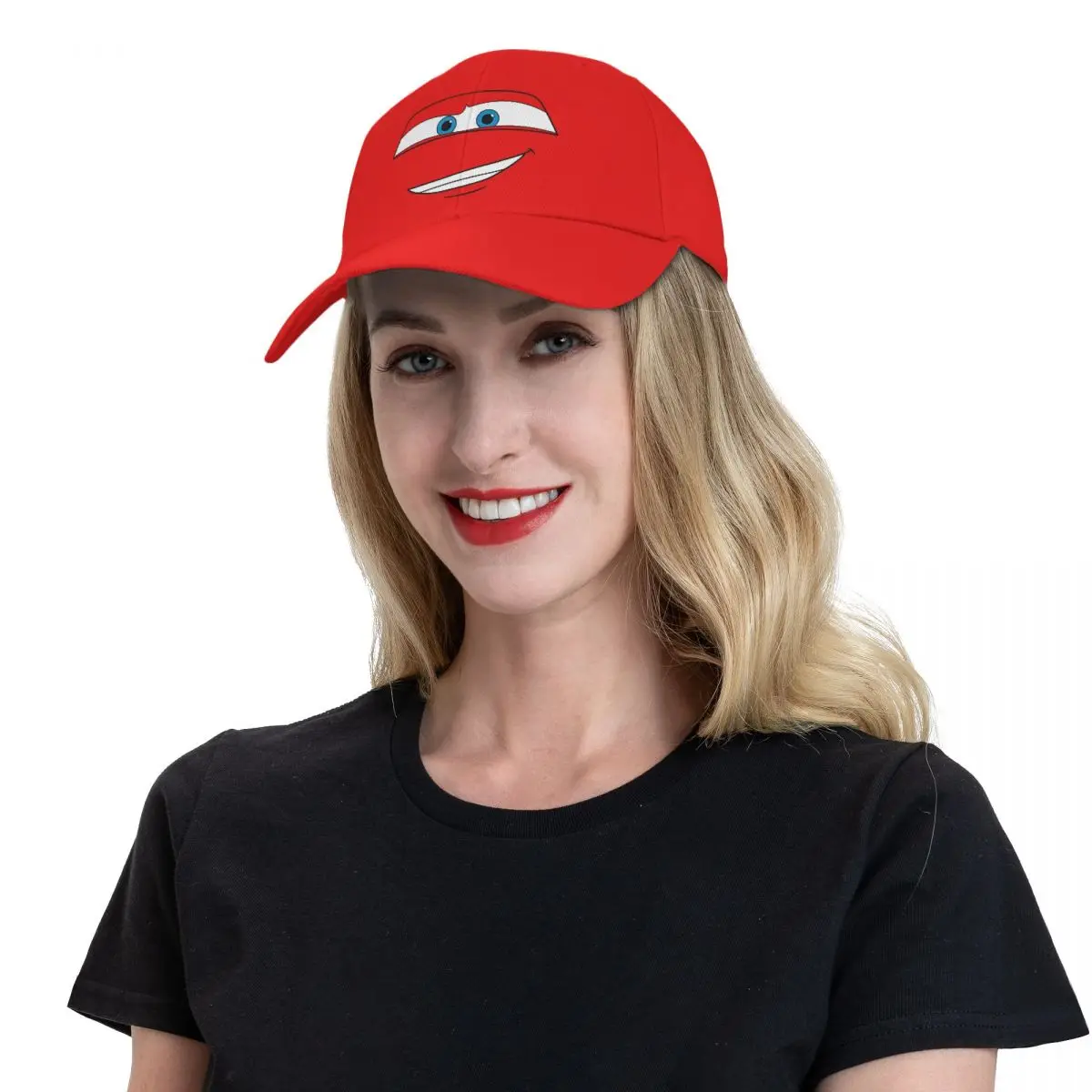 Cars Lightning McQueen Big Face Baseball Caps Unisex Fashion Sun Caps Hat Adjustable Snapback Caps Sun Hats Summer Hat