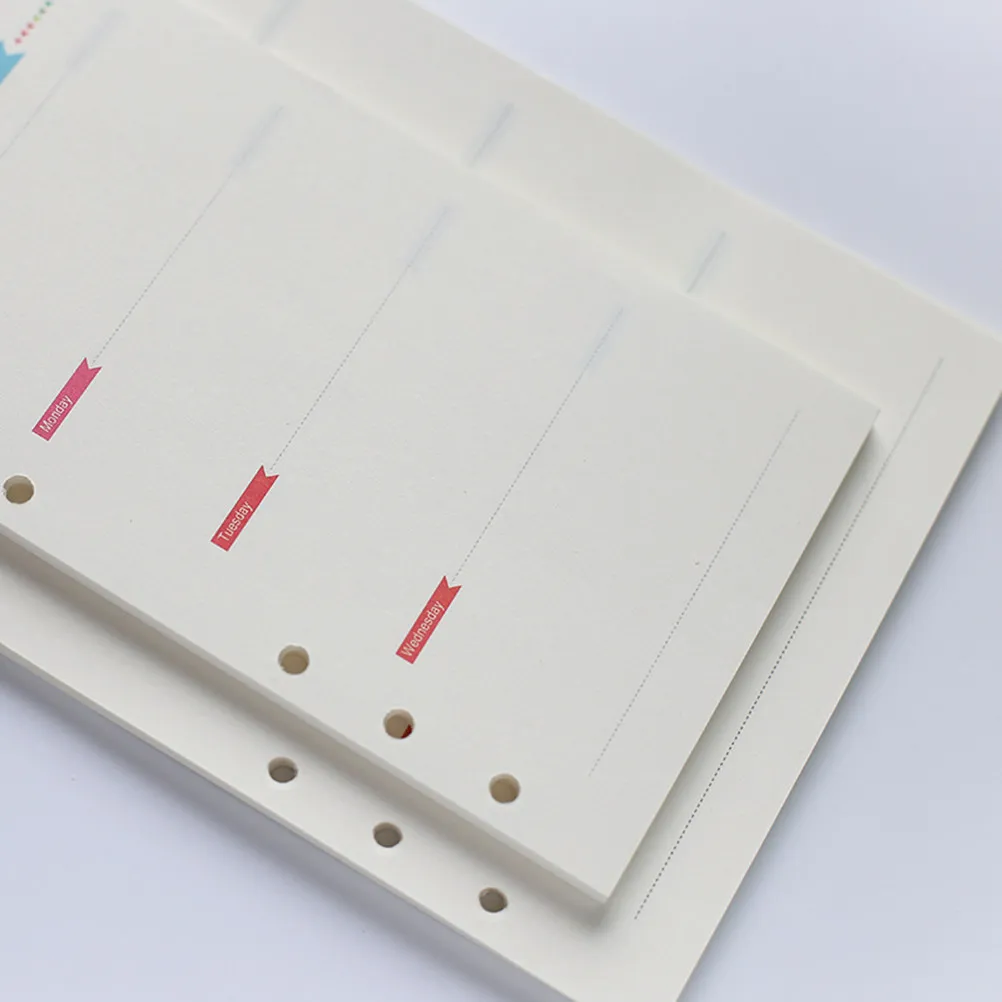 

A6 6-Hole 40 Sheets Paper Refills Lined Smooth for Journal Planner Organizer School Office Daily Use