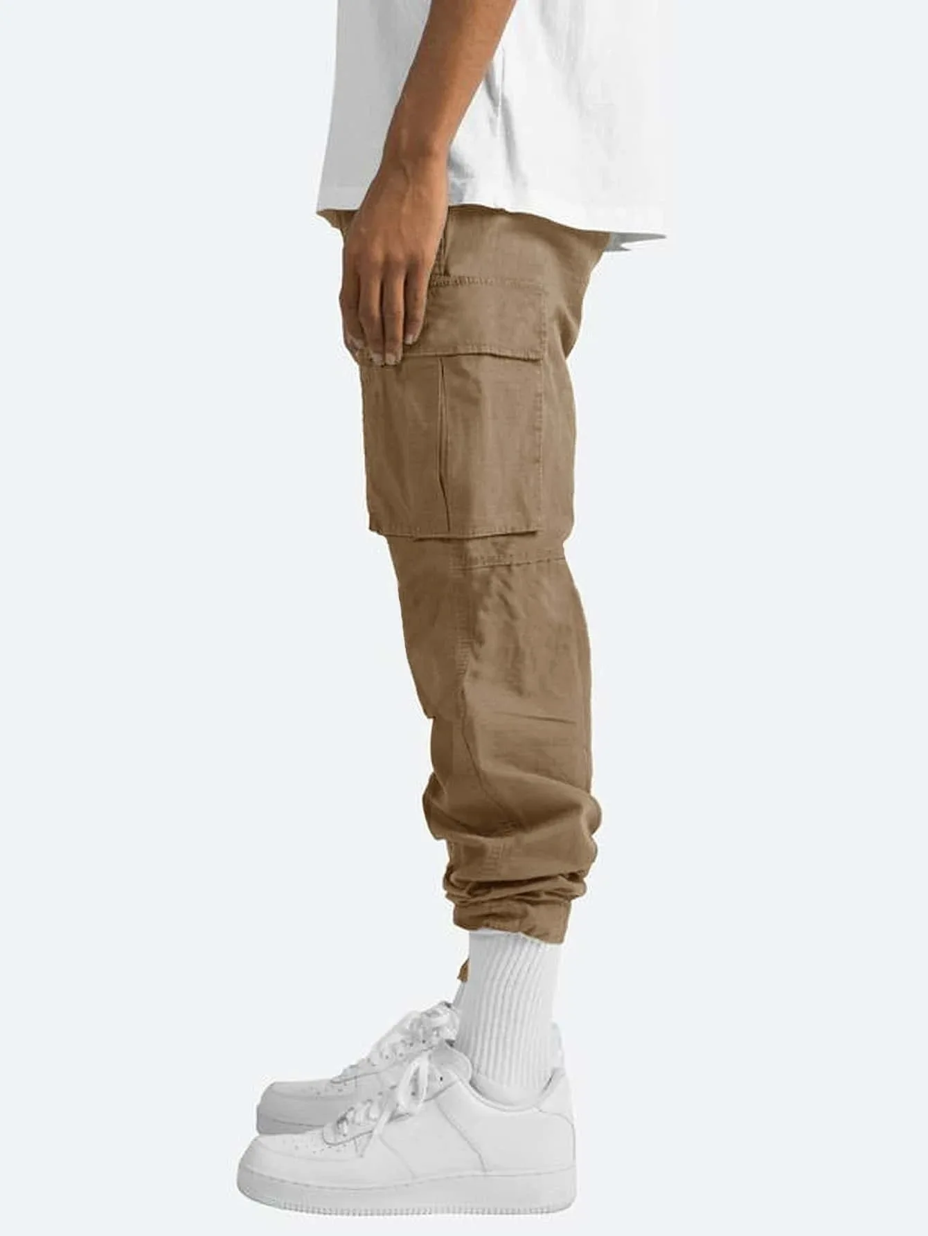 Sommer Neue Herren-Arbeitshosen Europäischer und Amerikanischer Stil mit Kordelzug und Mehreren Taschen Lässige Hosen – Detail 9