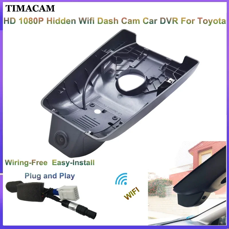 

Plug and Play Wifi Car DVR For 2016- 2022 2023 2024 Toyota Camry Highlander Rav4 CHR Sienna Corolla IZOA Alphard Dash Cam Camera