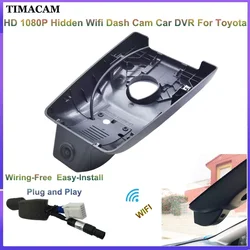 Plug and Play Wifi Car DVR per 2016- 2022 2023 2024 Toyota Camry Highlander Rav4 CHR Sienna Corolla IZOA Alphard Dash Cam Camera