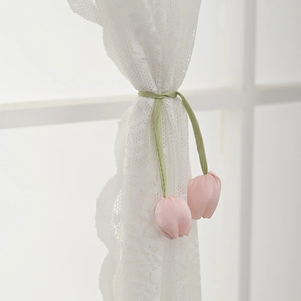 Home Decor Fashion Tulip Curtain Straps Adjustable Elegant Curtain Tieback Beautifully Curtains Tie Rope Bedroom