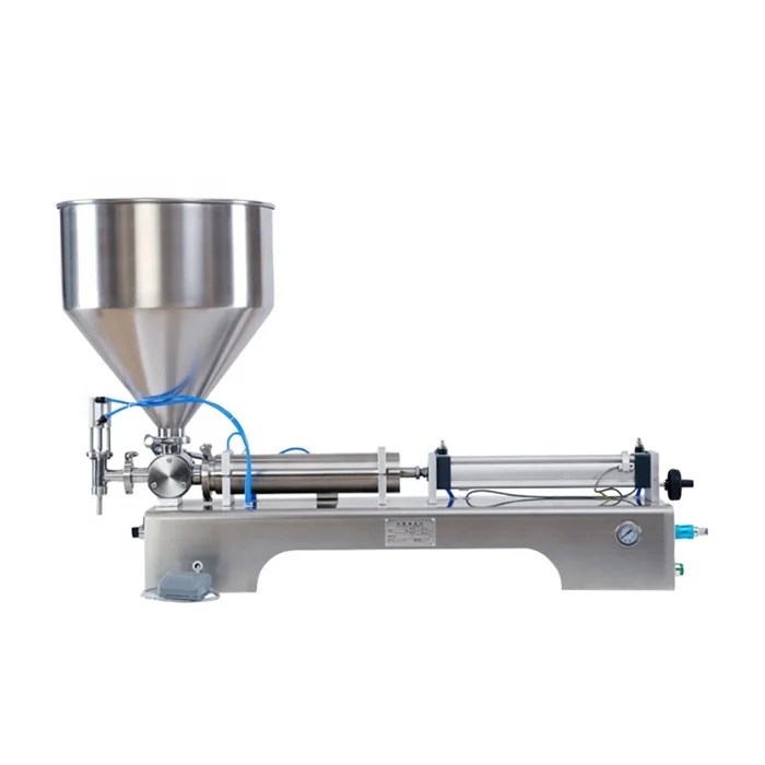Single Heads Pneumatic Liquid Filling Machine Semi Automatic Quantitative Fruit Juice Beverage Piston Filler 10-100ml