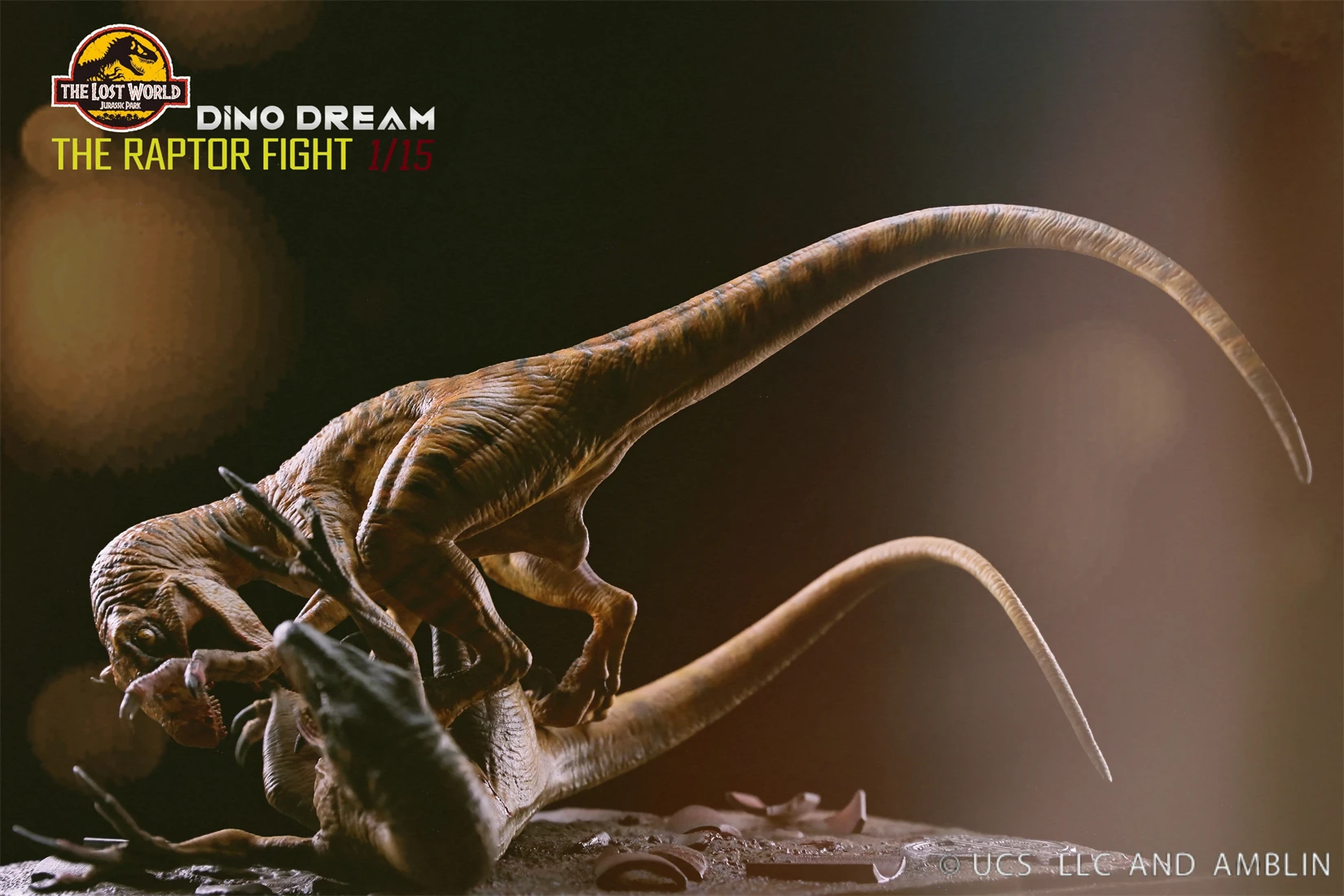 DINO DREAM 1/15 Scale Velociraptor Raptor Pair Battle Model Statue Dinosaur Animal Collection Scene Decoration Birthday Gift view 6