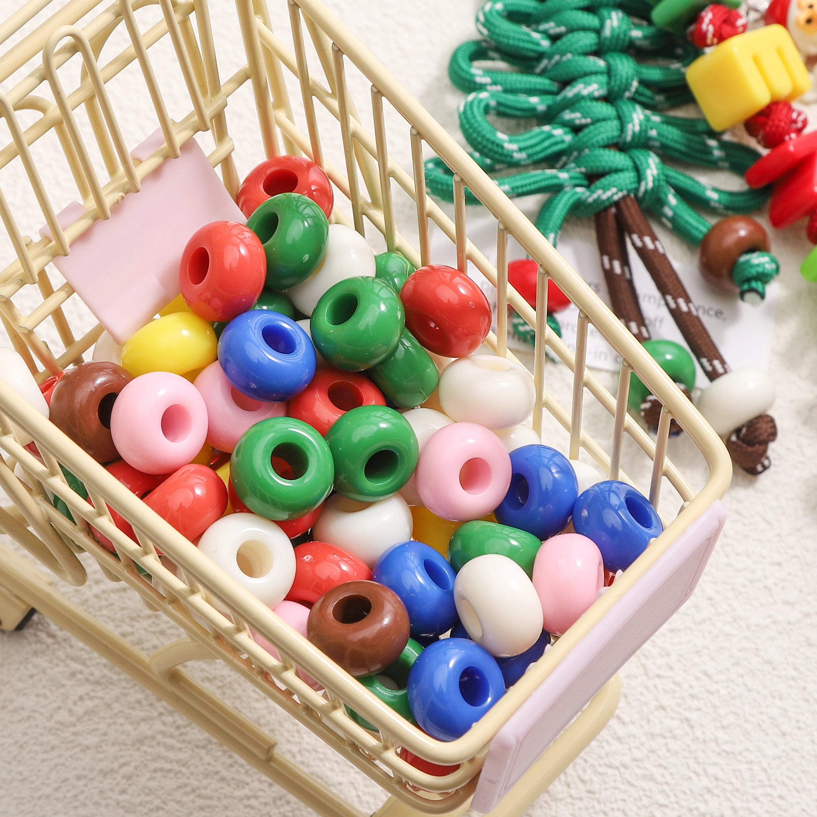 

10/30Pcs 16mm Flat Round Abacus Acrylic Beads Handmade Loose Spacer Beads For Jewelry Making DIY Bracelet Necklace Accessories