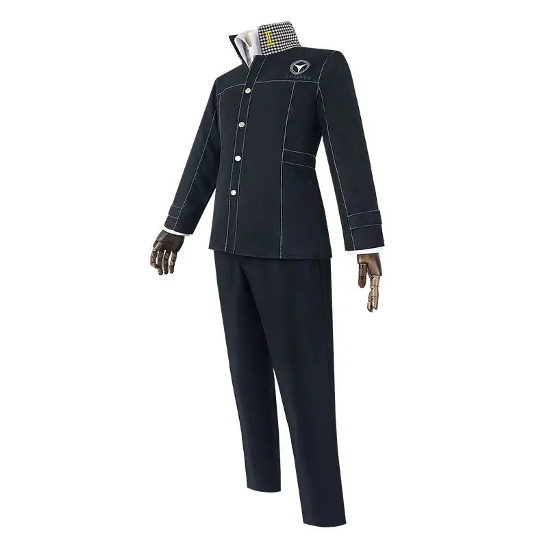 Anime Persona 4 P4 Shin Megami Tensei Narukami Yu costume cosplay Hight uniforme scolastica ragazzo Halloween gioco di ruolo giacca cappotto