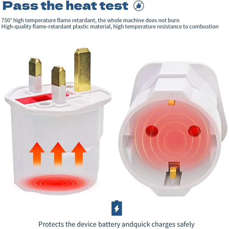 

A7THK-3PCS Британская вилка Тип G Универсальный дорожный адаптер ЕС в Великобританию Европейский и Британский электрический преобразователь розетки